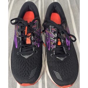 Brooks Adrenaline GTS 19 Women's Running Shoes Black Purple Size 6.5 US EU 37.5